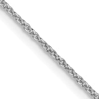 14K White Gold 14" 1.2mm Cable Chain with Lobster Clasp - Polished Rhodium Finish by Oro Pregiato