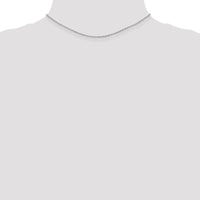 14K White Gold 14" 1.3mm Heavy Baby Rope Chain with Lobster Clasp - Polished Rhodium-Plated Finish by Oro Pregiato