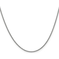 14K White Gold 14" 1.4mm Round Open Link Cable Chain with Lobster Clasp by Oro Pregiato