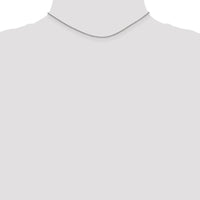 14K White Gold 14" 1.4mm Round Open Link Cable Chain with Lobster Clasp by Oro Pregiato