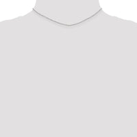 14K White Gold 14" Diamond-Cut Beaded Pendant Chain with Lobster Clasp by Oro Pregiato