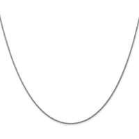 14K White Gold 14" Diamond-Cut Spiga Chain Necklace with Lobster Clasp - Polished Finish by Oro Pregiato