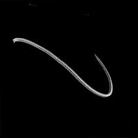14K White Gold 144-Stone Tennis Necklace with Prong-Set Emerald Cut Lab Diamonds - 14.51 Carats Total Diamond Weight - Covaloro Fine Jewelry