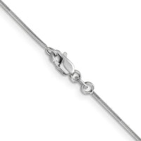 14K White Gold 16" 0.9mm Round Snake Chain with Lobster Clasp by Oro Pregiato