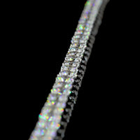 14K White Gold 16.04 Carats Tennis Necklace with Prong Set Round Brilliant Cut Lab Diamonds - 123 Stones, E-F Color, VS2 Clarity - Covaloro Fine Jewelry