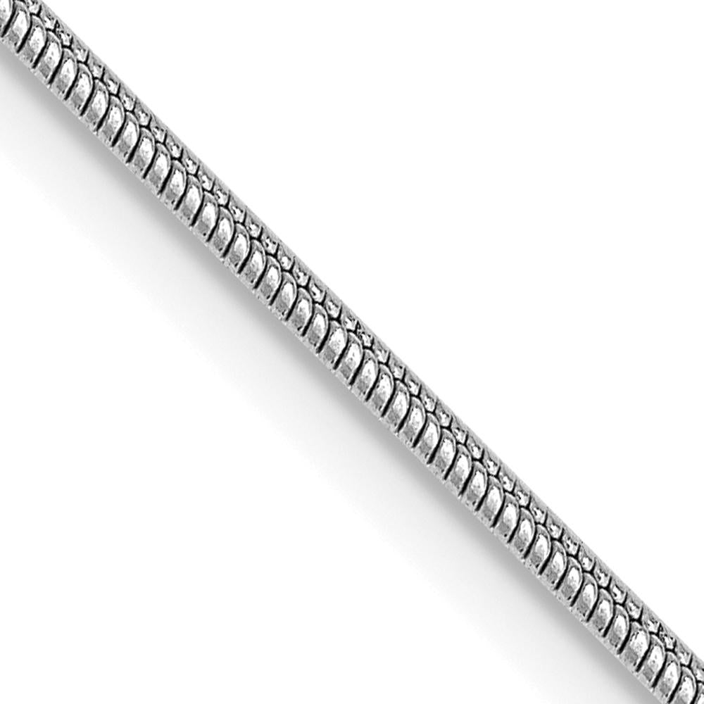 14K White Gold 16" 1.1mm Round Snake Chain with Lobster Clasp by Oro Pregiato