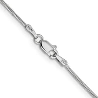 14K White Gold 16" 1.1mm Round Snake Chain with Lobster Clasp by Oro Pregiato
