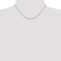 14K White Gold 16" 1.25mm Round Parisian Wheat Chain with Lobster Clasp by Oro Pregiato