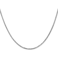 14K White Gold 16" 1.3mm Box Chain with Lobster Clasp by Oro Pregiato