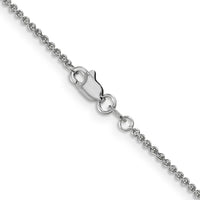 14K White Gold 16" 1.4mm Round Open Link Cable Chain with Lobster Clasp by Oro Pregiato