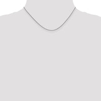 14K White Gold 16" 1.4mm Round Open Link Cable Chain with Lobster Clasp by Oro Pregiato