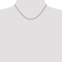 14K White Gold 16" 1.5mm Box Chain with Lobster Clasp and Rhodium Plating by Oro Pregiato