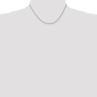 14K White Gold 16" 1.5mm Regular Rope Chain with Lobster Clasp by 0
