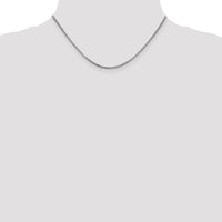 14K White Gold 16" 1.75mm Semi-Solid Round Box Chain with Lobster Clasp by Oro Pregiato