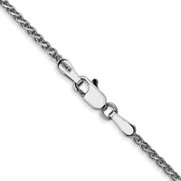 14K White Gold 16" 1.7mm Diamond-Cut Spiga Chain with Lobster Clasp by Oro Pregiato