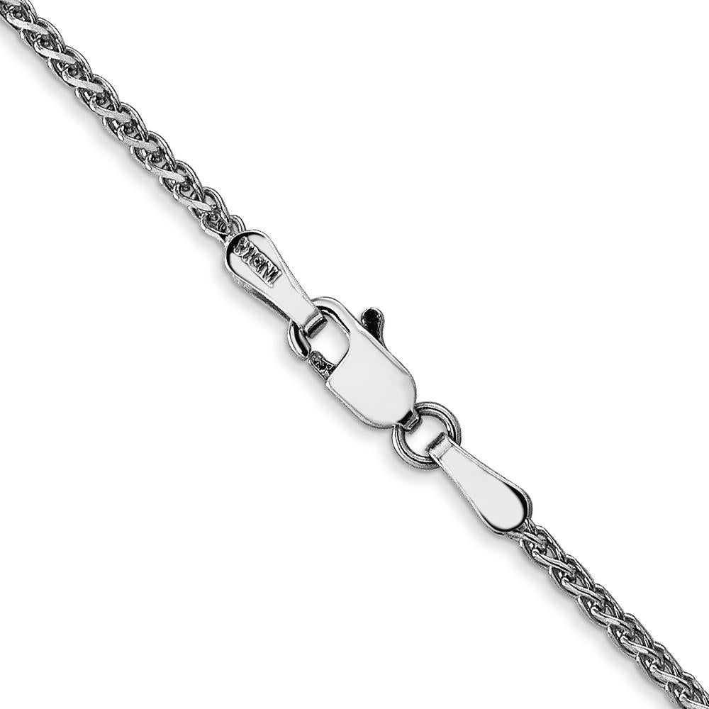 14K White Gold 16" 1.7mm Diamond-Cut Spiga Chain with Lobster Clasp by Oro Pregiato
