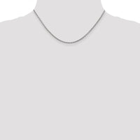 14K White Gold 16" 2.2mm Forzantine Cable Chain Necklace with Lobster Clasp - Polished Finish by Oro Pregiato