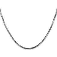 14K White Gold 16" 2.5mm Franco Chain Necklace with Lobster Clasp by Oro Pregiato