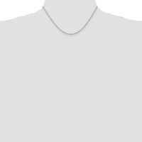 14K White Gold 16" 2mm Regular Rope Chain Necklace with Lobster Clasp by 0
