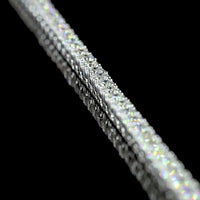 14K White Gold 16.5" Tennis Necklace with 161 Prong-Set Round Lab Diamonds - E-F Color, VS Clarity - 10.60 Carat Total Diamond Weight - Covaloro Fine Jewelry