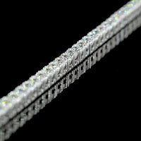 14K White Gold 16.5" Tennis Necklace with 161 Prong-Set Round Lab Diamonds - E-F Color, VS Clarity - 10.60 Carat Total Diamond Weight - Covaloro Fine Jewelry