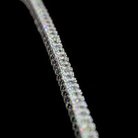 14K White Gold 16.5" Tennis Necklace with East-West Oval Cut Lab Diamonds - 11.47 Carats Total Diamond Weight, E-F Color VS Clarity - Covaloro Fine Jewelry