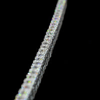 14K White Gold 16.5" Tennis Necklace with East-West Oval Cut Lab Diamonds - 11.47 Carats Total Diamond Weight, E-F Color VS Clarity - Covaloro Fine Jewelry