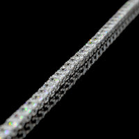 14K White Gold 16.77 Carat Lariat Necklace with Oval Cut Lab Diamonds in Prong Setting - E-F Color, VS Clarity - Covaloro Fine Jewelry