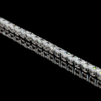 14K White Gold 16.77 Carat Lariat Necklace with Oval Cut Lab Diamonds in Prong Setting - E-F Color, VS Clarity - Covaloro Fine Jewelry