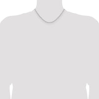 14K White Gold 16" Beveled Paperclip Chain Necklace - 3.0mm Width, Polished Finish by Oro Pregiato