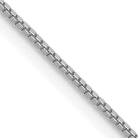 14K White Gold 16" Box Chain Necklace with Lobster Clasp by Oro Pregiato