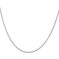 14K White Gold 16" Box Chain Necklace with Lobster Clasp by Oro Pregiato