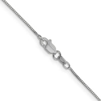 14K White Gold 16" Box Chain Necklace with Lobster Clasp by Oro Pregiato