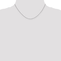 14K White Gold 16" Box Chain Necklace with Lobster Clasp by Oro Pregiato