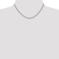 14K White Gold 16" Cable Chain with Lobster Clasp - 3.2mm Width by Oro Pregiato