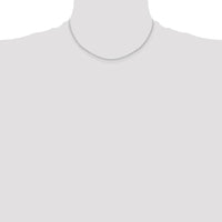 14K White Gold 16" Cable Rope Chain with Spring Ring Clasp