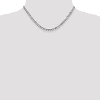 14K White Gold 16" Curb Chain with Lobster Clasp - Semi-Solid Design by Oro Pregiato