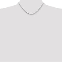 14K White Gold 16" Diamond-Cut Rope Chain Necklace - 3.25mm Width with Lobster Clasp