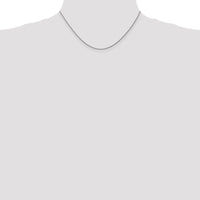 14K White Gold 16" Diamond-Cut Spiga Chain with Lobster Clasp by Oro Pregiato