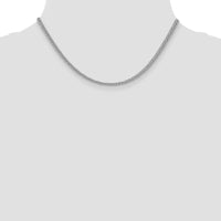 14K White Gold 16-Inch Semi-Solid 3-Wire Wheat Chain - 2.6mm Width by Oro Pregiato