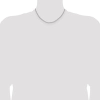 14K White Gold 16-inch Semi-Solid Beveled Paperclip Chain by Oro Pregiato