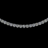 14K White Gold 16-Inch Tennis Necklace with 233 Prong-Set Round Lab Diamonds - 3.32 Total Carat Weight, E-F Color VS Clarity - Covaloro Fine Jewelry
