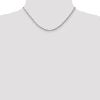 14K White Gold 16" Parisian Wheat Chain with Lobster Clasp - 4mm Width by Oro Pregiato