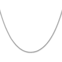 14K White Gold 16" Parisian Wheat Chain with Lobster Clasp - Rhodium Plated by Oro Pregiato