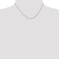 14K White Gold 16" Rolo Pendant Chain with Lobster Clasp - Polished Finish by Oro Pregiato