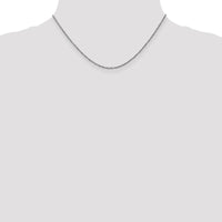 14K White Gold 16" Ropa Chain Necklace with Polished Finish and Lobster Clasp by Oro Pregiato