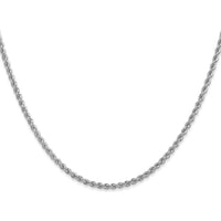14K White Gold 16" Rope Chain with Lobster Clasp - Polished Finish by 0