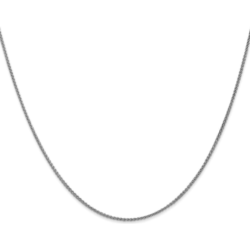 14K White Gold 16" Spiga Chain Necklace with Lobster Clasp - Polished Finish by Oro Pregiato