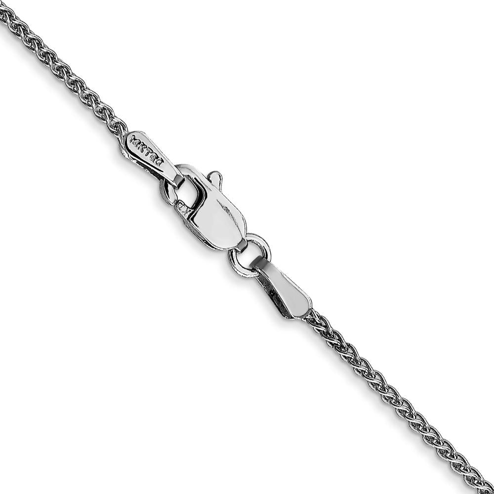 14K White Gold 16" Spiga Chain Necklace with Lobster Clasp - Polished Finish by Oro Pregiato
