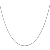 14K White Gold 16" Spiga Chain with Lobster Clasp - 1.05mm Width by Monteluci Fine Jewelry